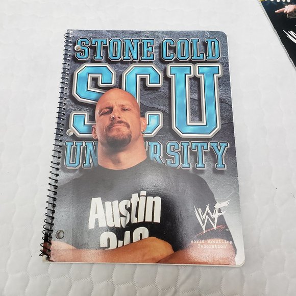 WWE Vintage Stone Cold Steve Austin Notebook and 2001 Locker Calendar - Picture 2 of 11